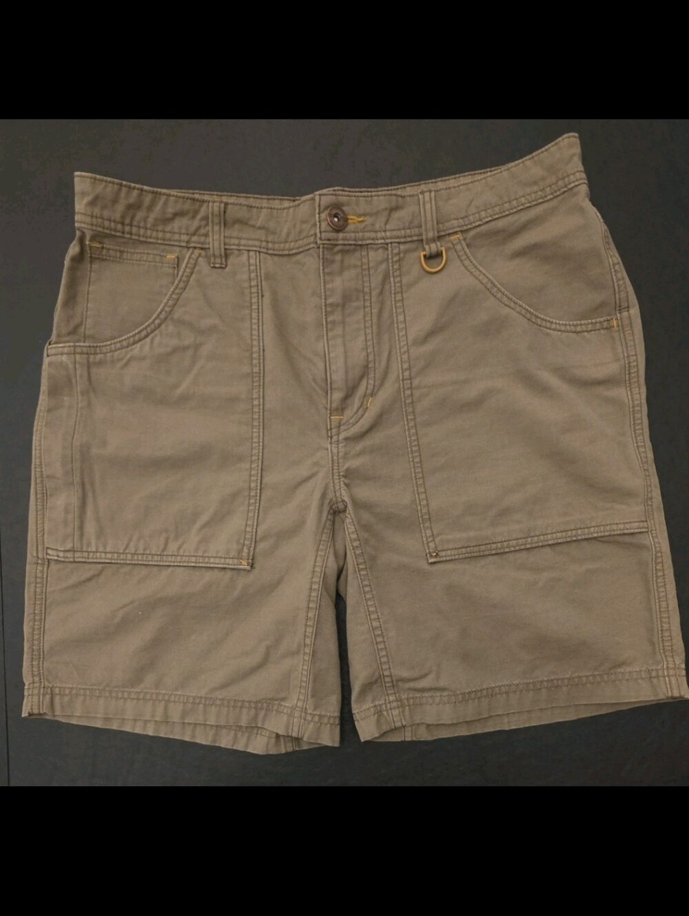 REI Co-op Mens Brown Ripstop Utility Shorts Size 34 Cotton Hiking